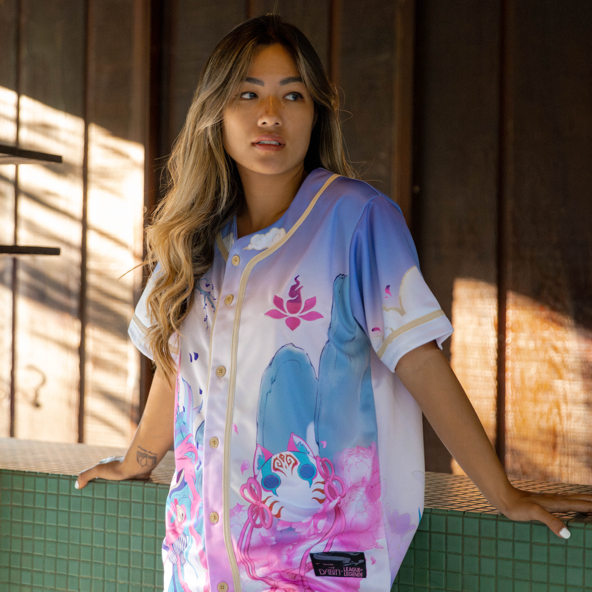 PRESALE: Dabin x League of Legends - Spirit Blossom Embroidered Baseball Jersey