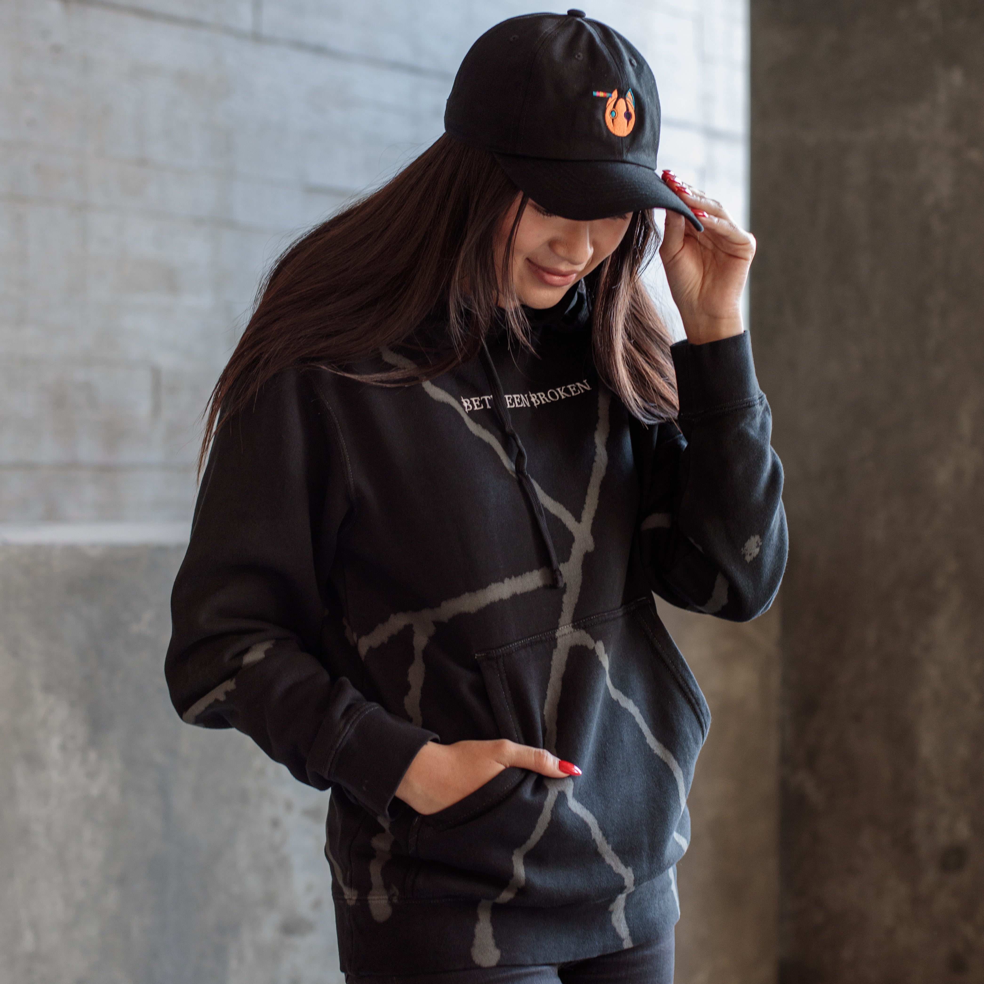 Dabin - Between Broken Kintsugi Dye Embroidered Hoodie | Dabin's Sanctuary