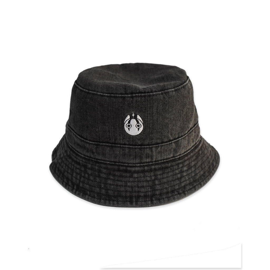 Dabin - Reversible Embroidered Black Denim Bucket Hat | Dabin's