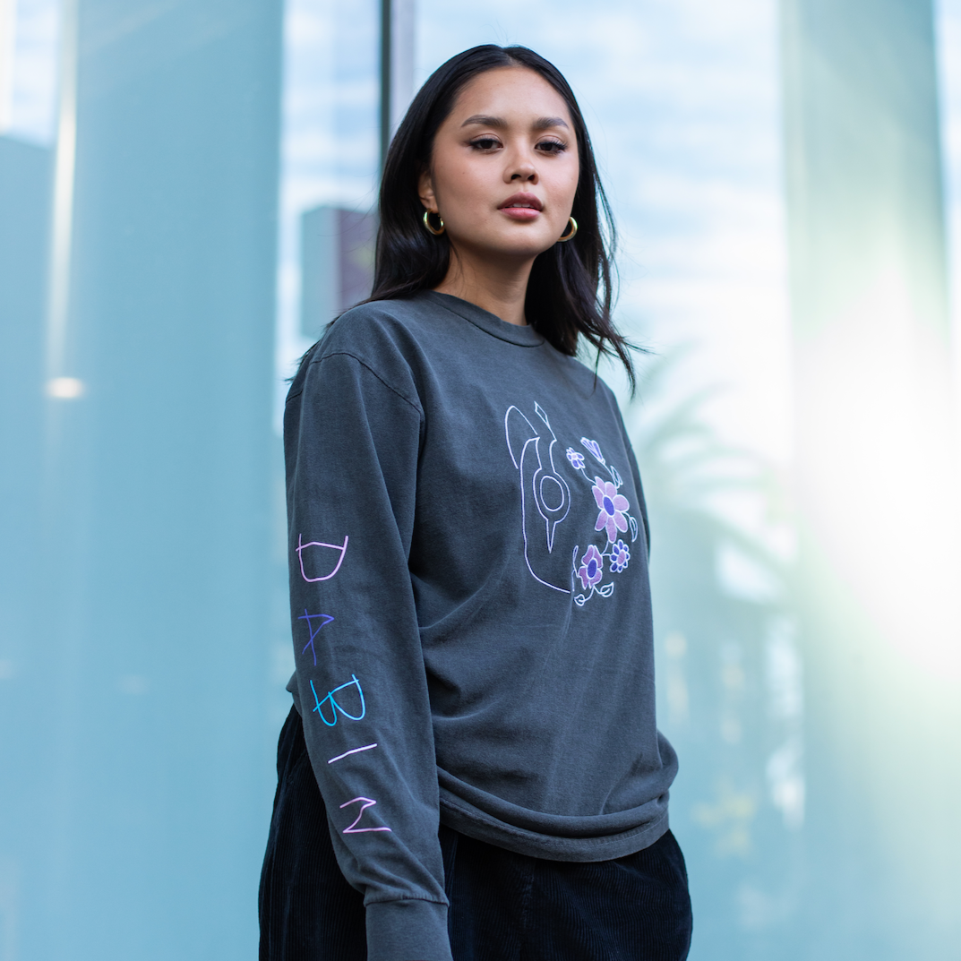 Dabin - Embroidered Charcoal Long Sleeve